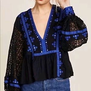 Free people balloon sleeve top